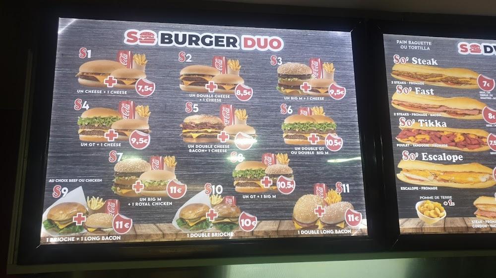 So Food Burgers & Braisé - Menu Image 4